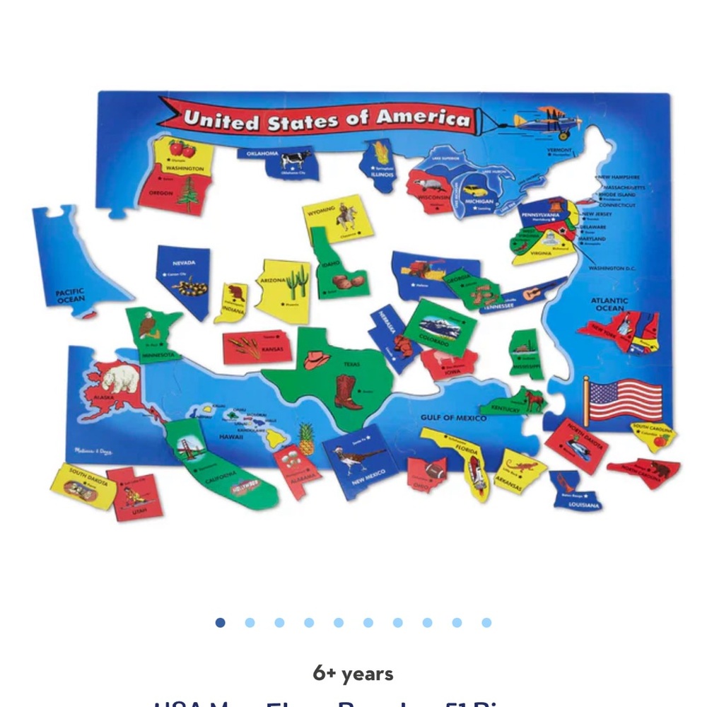 Melissa & Doug USA Map Puzzle - Bright Educational Fun - Picture 5 of 5